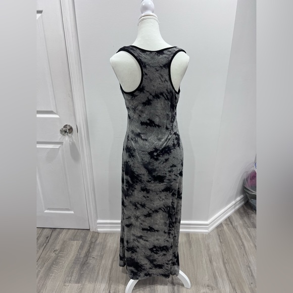 Black and Grey Tie Die Maxi Dress - Picture 4 of 5